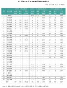 2024年11月典型房企投资额同环比增107%和181%，创年内新高